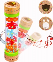 Montessori Baby Rainbow Rainstick Rattle - Sensory Educational Toy for Kids