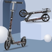 Adjustable Hand Brake Foldable Scooter for Teens and Adults - Lightweight with 2 Wheels for Men and Women Kick Scooter