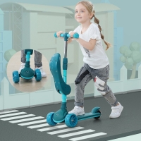 Foldable Kids' Scooter with Music, Suitable for 2-12-Year-Olds, 3-4 Wheels, and Easy to Carry
