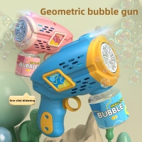 Electric Geometric Spaceship Bubble Blaster for Kids - Outdoor Toy, Luminous, Perfect for Parties and Gift Giving.