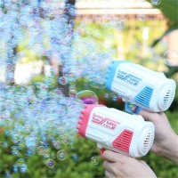 Electric Bazooka Bubble Machine for Kids - 32 Holes Gatling Style - Perfect for Outdoor Summer Fun and Bath Time - Boys and Girls Will Love It!