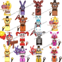 FNAF Mini Brick Figures - Chica, Bonnie, Foxy, Freddy Bear, Nightmare Boy, Baby, Skeleton, and Thriller Assembly Toy Gift (WM6074/WM6097)