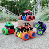 Pull-back Off-Road Car Toy for Kids (2-4 years) - Q-version Alloy with Four-wheel Drive - Perfect for Display and Gifts.