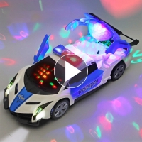Rotating Deformation Police Car Toy - Electric Universal Dancing Gift for Boys and Girls - Ideal for Christmas and Birthdays