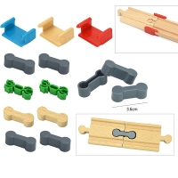 Brio-Compatible Wooden Train Track Connector Set for Educational Play