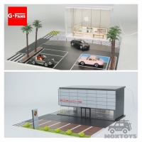 LED Diorama 1:64 Scale Apple Store & Porsche Centre with Parking by G-Fans Model