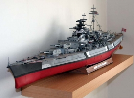 Bismarck Paper Model 90cm - Complete Version - DIY Ship Puzzle for Kids - Handmade Toy.