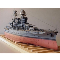 DIY Paper Ship Model - USS Arizona BB-39 Version, Scale 1:250, Educational Toy for Kids, Handmade Craft Puzzle.