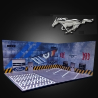 Ford Mustang 1/64 Scale Exhibition with Six Parking Spaces - Ideal for Adult Collectors and Toy Enthusiasts.