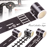 Removable Road and Train Floor Sticker Tape - 5m x 4.8cm Roll for Kids' Play and Home Decor