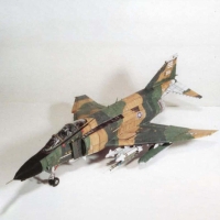 DIY F-4B American Fighter Model Ornament for Office Display or Table Decoration.