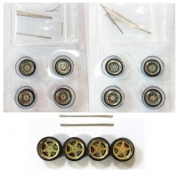 1/64 Car Modified Wheels and Tires Set - Universal Refit Parts for Kids' Toy Cars Replacement.