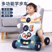 3-in-1 Baby Walker Stroller: Adjustable Speed, Anti-Rollover, and Multifunctional Walking Aid