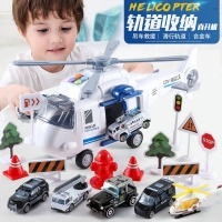 Large Playable Toy Airplane Model for Boys, with Crash Puzzle and Toy Car - Perfect Gift.