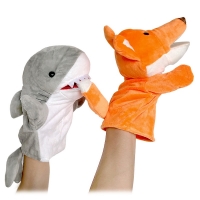 Soft Animal Finger Puppets for Babies - Fox, Bear, & Shark Toys for Girls - Educational & Fun Plush Dolls