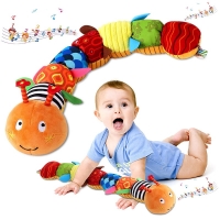 Musical Caterpillar Rattle - Soft Plush Infant Toy for Sensory Play and Education - Perfect Baby Gift.