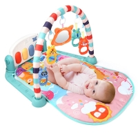 Baby Activity Gym Play Mat with Soft Rattles, Musical Toys and Rug for Developing Babies (0-12 Months)