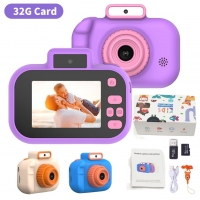 Kid's Cartoon Camera - HD IPS Screen, USB Charging, Perfect Christmas/Birthday Gift