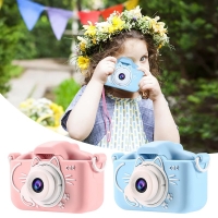 Kids' Dual Camera 1080P HD Screen 2-Inch Children's Camera for Outdoor Photography & Mini Educational Toy Videos.
