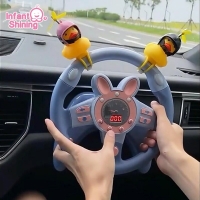 Interactive Steering Wheel Toy for Kids - Realistic Sounds, Early Learning, Stroller Attachment