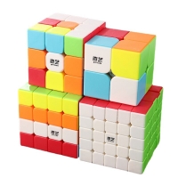 [picube] Qiyi Warrior Qidi Qiyuan Magic Cube Set - 2x2, 3x3, 4x4, 5x5 | Speed Cubes for Learning and Education