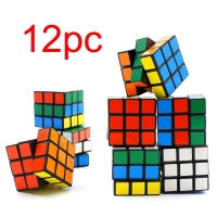12-Piece 3cm Twist Magic Cube Set for Kids - Speed Puzzle Game and Educational Toy (B1082)