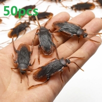 Halloween Plastic Cockroaches Decoration - Practical Joke Toy (5-50pcs)