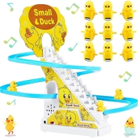 Baby Electric Duck Track Toy with LED Lights and Music - Fun Roller Coaster Toy for Kids