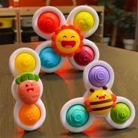 Rotary Insect Fidget Spinner Toy with Suction Cup - Stress Relief Toy, Bath Toy, Rattle, Teether for Kids and Babies