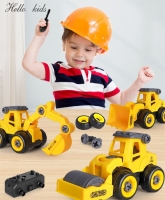 Kids Engineering Truck Model - Nut Disassembly & Assembly Screw Toy Car for Excavator & Bulldozer with Creative Tools for Educational Play