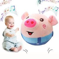 Cute Bouncing Pig Plush Toy with Record & Speak Functions - Ideal Gift for Toddlers & Kids