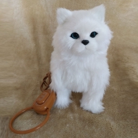 Electric Walking Singing Plush Cat Toy - Remote Controlled Robot Kitten with Leash for Kids - Musical Pet Kitty Robot Animal Gift