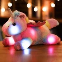 Unicorn LED Light Plush Pillow - Colorful & Luminous Kids Toy & Stuffed Animal Doll - Perfect Birthday or Christmas Gift for Girls