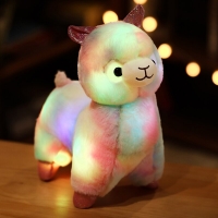 35cm LED Alpaca Plush Toy for Kids Birthday, Soft and Cute Stuffed Animal Doll