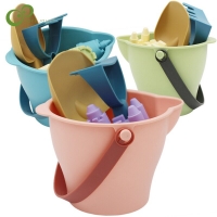 Kid's 6-Piece Beach Toy Set with Castle Bucket and Shovel