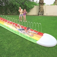 Kid's Backyard Inflatable Water Slide with Sprinkler and Boards - Perfect Summer Gift!