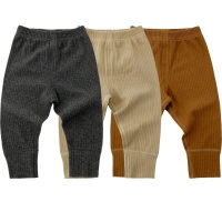 Solid Stretchy Cotton Pants for Newborn Boys and Girls - Soft Toddler Trousers with Elastic Waist - Cute Infant Costume