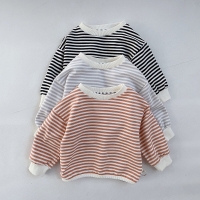 Baby Cotton Striped Long Sleeve T-Shirt for Boys and Girls (Casual and Comfortable)