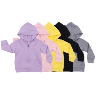 Unisex Hooded Zip-Up Sweatshirt for Kids (Ages 0-6) with Kangaroo Pocket - Perfect for Outdoors and Casual Sports Wear