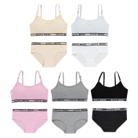 Cotton Lingerie Set for Teen Girls: Training Bras, Panties, and Vest
