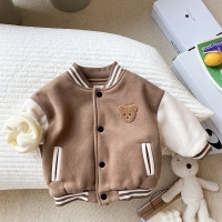 Warm Fleece Baby Baseball Jacket for Boys and Girls