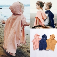 Boho Hooded Cardigan Dress for Toddler Girls and Boys - Casual Beach Cover-up.
