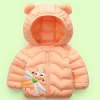 Warm Cartoon Print Baby Down Jackets with Hood for Boys and Girls (1-5 Years) - Autumn / Winter Children's Clothing