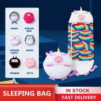 Kids Plush Sleeping Bag - Warm & Soft Cartoon Sleepsack Pillow for Lazy Days - Perfect Birthday Gift