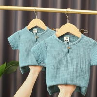 Kids' Linen Cotton T-Shirt for Summer - Boys' & Girls' Infant Tee