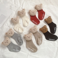 Cartoon Animal Baby Socks - Soft Cotton, Anti-Slip, Perfect for Toddlers in Autumn and Winter.
