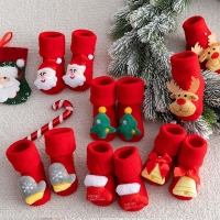 Non-slip Cotton Christmas Socks for Baby Boys and Girls