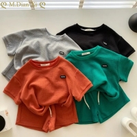 Short-Sleeved HuaFu Sports Set for Baby Girls- Summer Clothing for Children's.