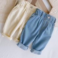 Unisex Baby Denim Pants in 2 Colors, Sizes 0-4 Years