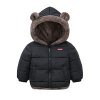 Winter Warm Kids Cotton Jacket with Hood, Thickened Down for Boys and Girls Outwear Costume.